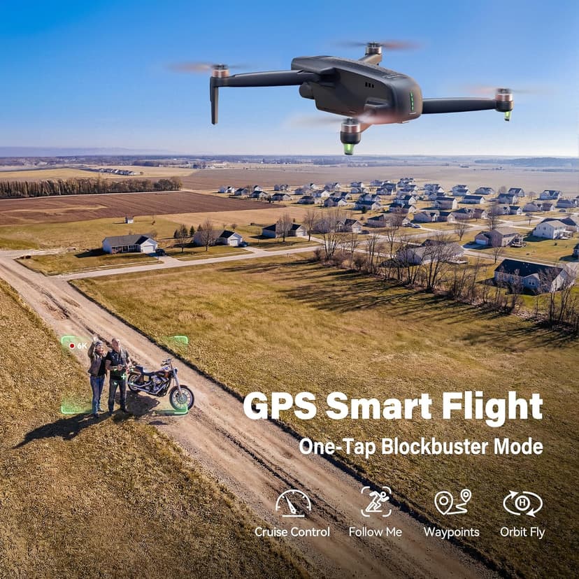 Bwine F7GIM 6K Photo Drone with Camera for Adults, 3-Axis Brushless Gimbal, 4K/30fps Video, GPS Smart Control, Plus 70Mins Flight Time, 10000Ft FPV Digital Transmission and TOF Safety Support