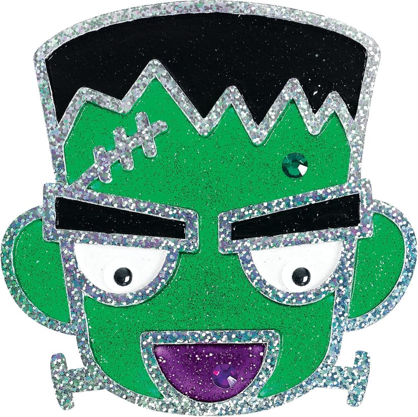 Creativity for Kids Halloween Window Art Kit | Create 7 Spooky Suncatchers with Paint, Rhinestones & Wiggly Eyes | DIY Craft Kit for Kids | Fun for Parties, Gifts & Seasonal Décor (Ages 6+)