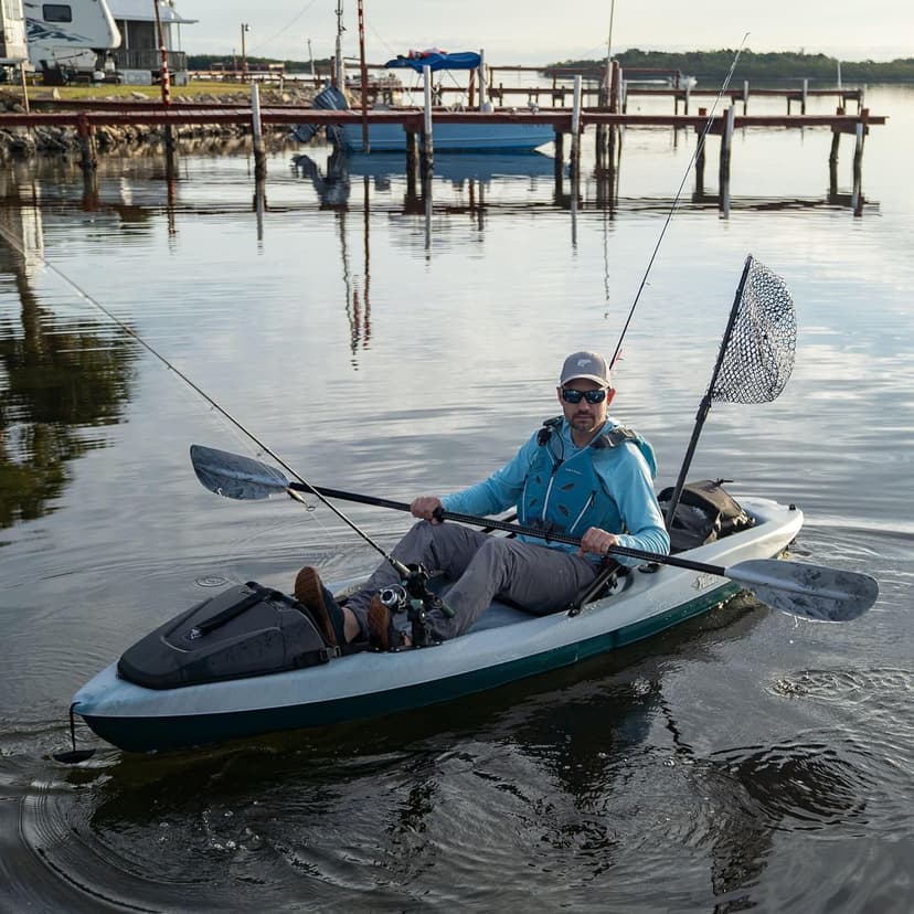 Pelican Seek 100XP - Sit on top Fishing Angler Kayak - Twin-Arched Multi-Chine Hull - Lightweight - 10 ft