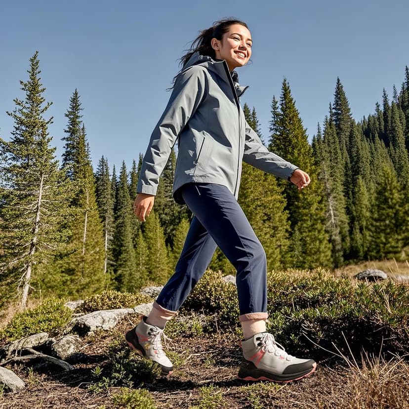 NORTIV 8 Women's Hiking Boots Waterproof Lightweight Outdoor Trekking Comfortable Non-Slip Backpacking Camping Ankle Boot Hollow