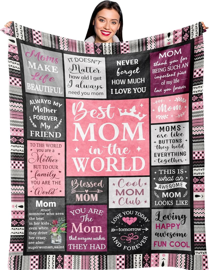 Gifts for Mom, Mom Birthday Gifts, Mom Gifts, Birthday Gift for Mom, Gifts for Moms from Daughter Son, Mama Mother Gifts, Best Mom Ever Gift, Valentines/Mothers Day to My Mom Blanket 60” x 50”