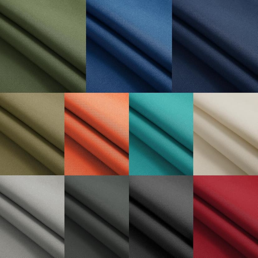 Thickened Waterproof Canvas Fabric by The Yard, 1200D 58" W Outdoor Upholstery Material Heavy Duty Fabric Water Resistant Sewing Material for Chair Patio Cushion Purse Bag, 1 Yard Ocean Blue
