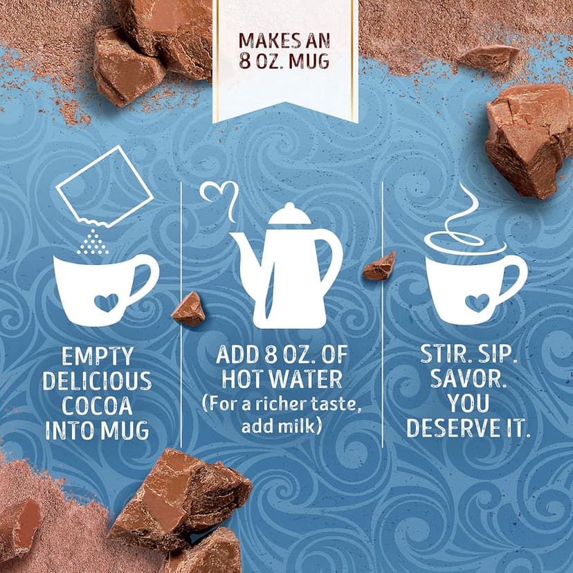 Swiss Miss Chocolate Hot Cocoa Mix With Marshmallows, 1.38 oz., 8-Count Envelopes