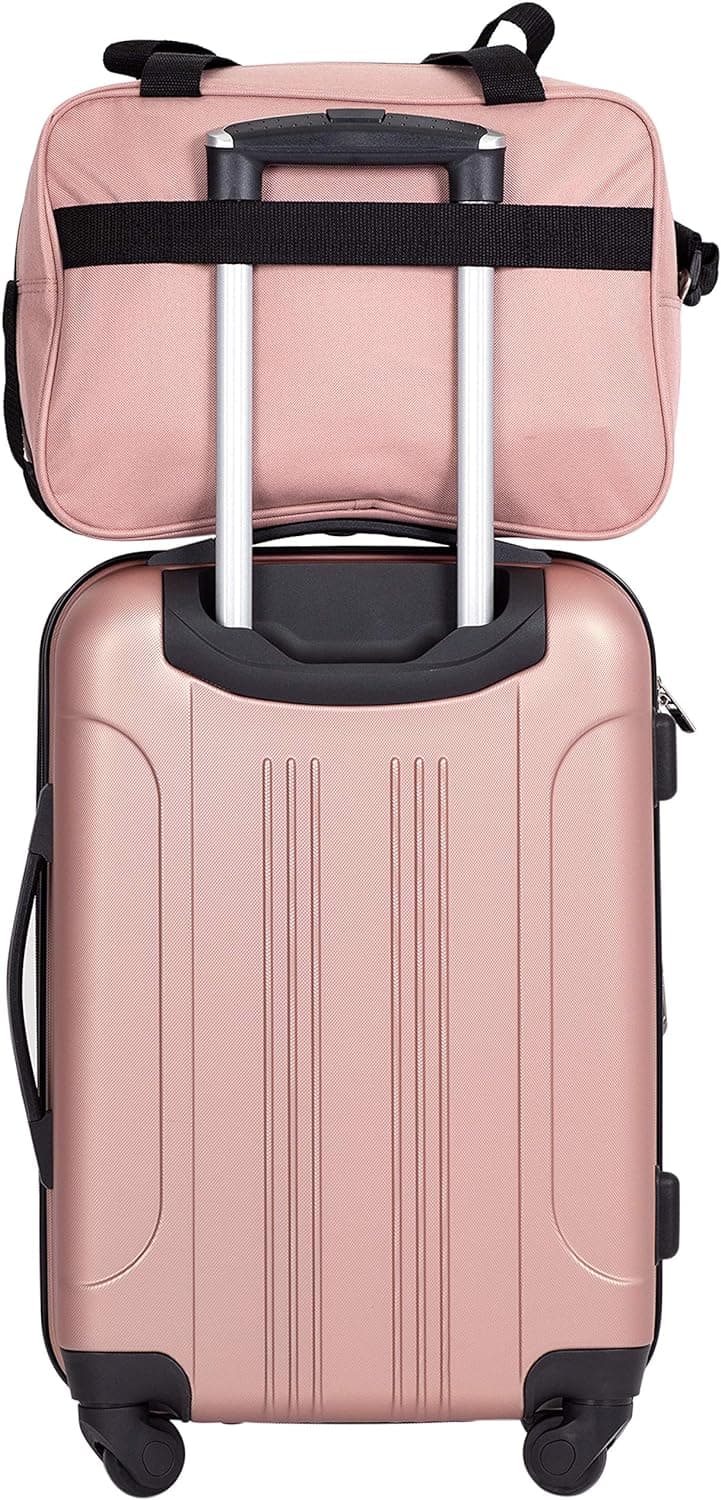 Travelers Club Midtown Hardside 4-Piece Luggage Travel Set, Rose Gold
