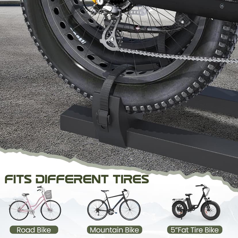 Bike Rack for Car,200lbs Capacity for 2 EBike with Anti Theft Lock Foldable Tilt Design Hitch Bike Rack,Up to 5-Inch Fat Tire for 2'' Receiver