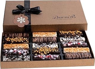 Barnetts Christmas Holiday Thanksgiving Chocolate Gift Baskets, 15 Crepes Cookie Chocolates Candy Box, Gourmet Chocolate Covered Cookies Holiday Gifts, Spring Candy Basket Gifts Ideas, for Dad, Husband, Son, Grandfather Food Delivery Ideas