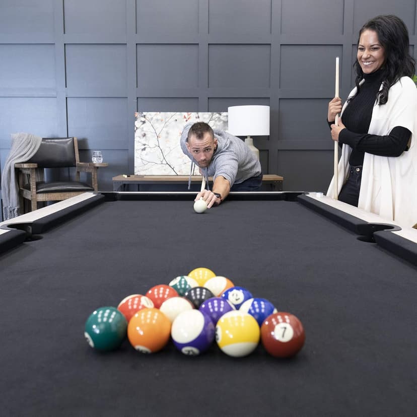 American Legend Billiard Table with Rustic Wood Finish