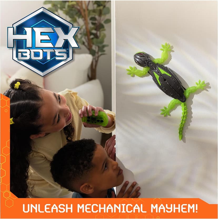Lizard RC Toy, Wall Climbing Technology, Realistic Limbs, Easy to Use Remote, Prank Toys & Gifts for Kids Ages 4+ HEX BOTS Wall Crawler Gecko Rechargeable Remote Control Toy B0CSFPL6JN