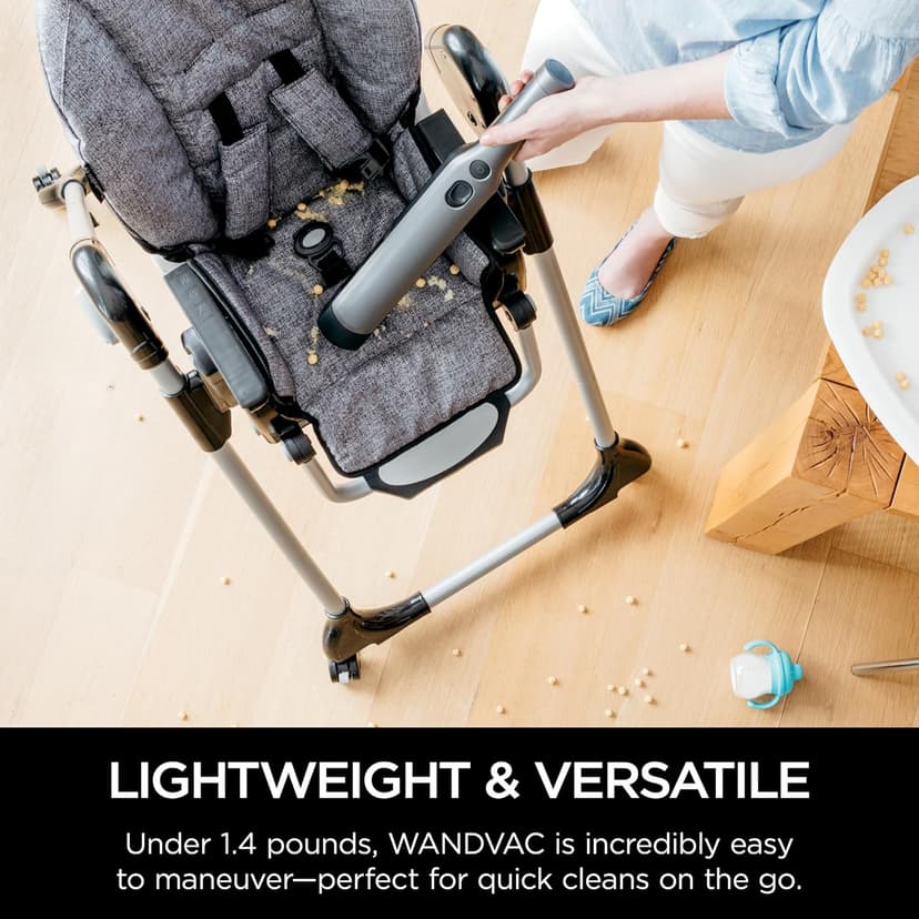 Shark WV201 WANDVAC Handheld Vacuum, Lightweight at 1.4 Pounds with Powerful Suction, Charging Dock, Single Touch Empty and Detachable Dust Cup,Graphite, Slate