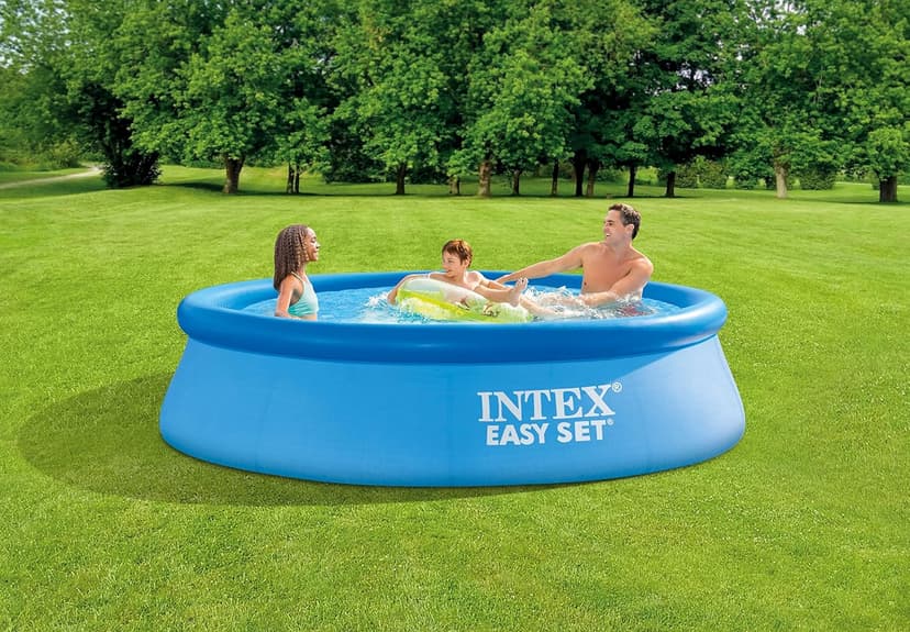 Intex 28120EH Easy Set Inflatable Swimming Pool: 10ft x 30in – Puncture-Resistant Material – Quick Inflation – 1018 Gallon Capacity – 23in Water Depth
