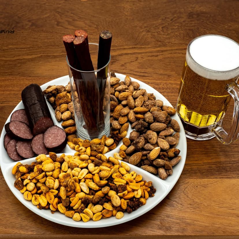 Beef Jerky Gift Basket for Men - Fathers Day, Birthday Gift for Men, Dad - Includes Exotic Jerky Snacks, Alligator, Venison, Boar, Gourmet Nuts, Beef Stick Food Gifts