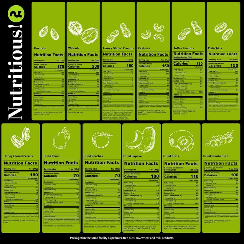 NUT CRAVINGS - Diwali Sweets Hamper Dried Fruit & Mixed Nuts Gift Basket in Black Tower + Ribbon (12 Assortments) Food Arrangement, Healthy Snack Care Package, Food Assortments