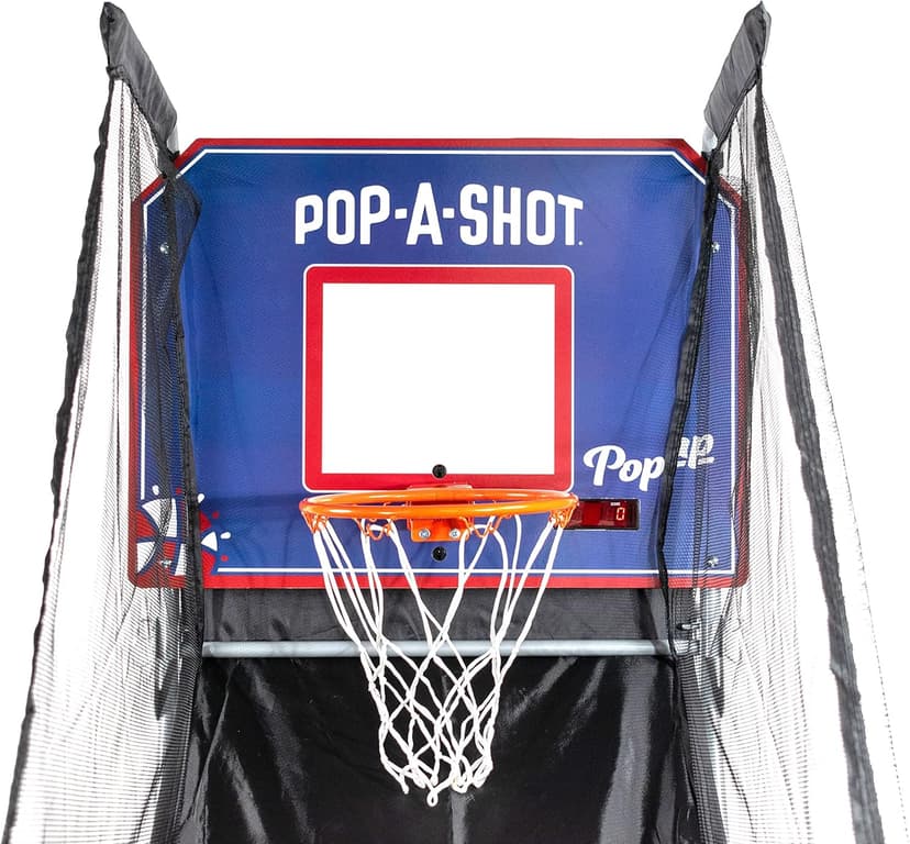 Pop-A-Shot Pop-Up Game | Arcade Basketball Inside, Out, and On The Go | Infrared Sensor Scoring | 3 Balls | Foldable, Portable, Tote Bag Included