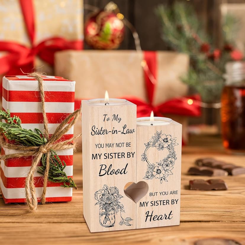 Sister in Law Gifts, Candlestick - Gifts for Sister in Law Birthday Christmas Mother's Day Wedding Gifts