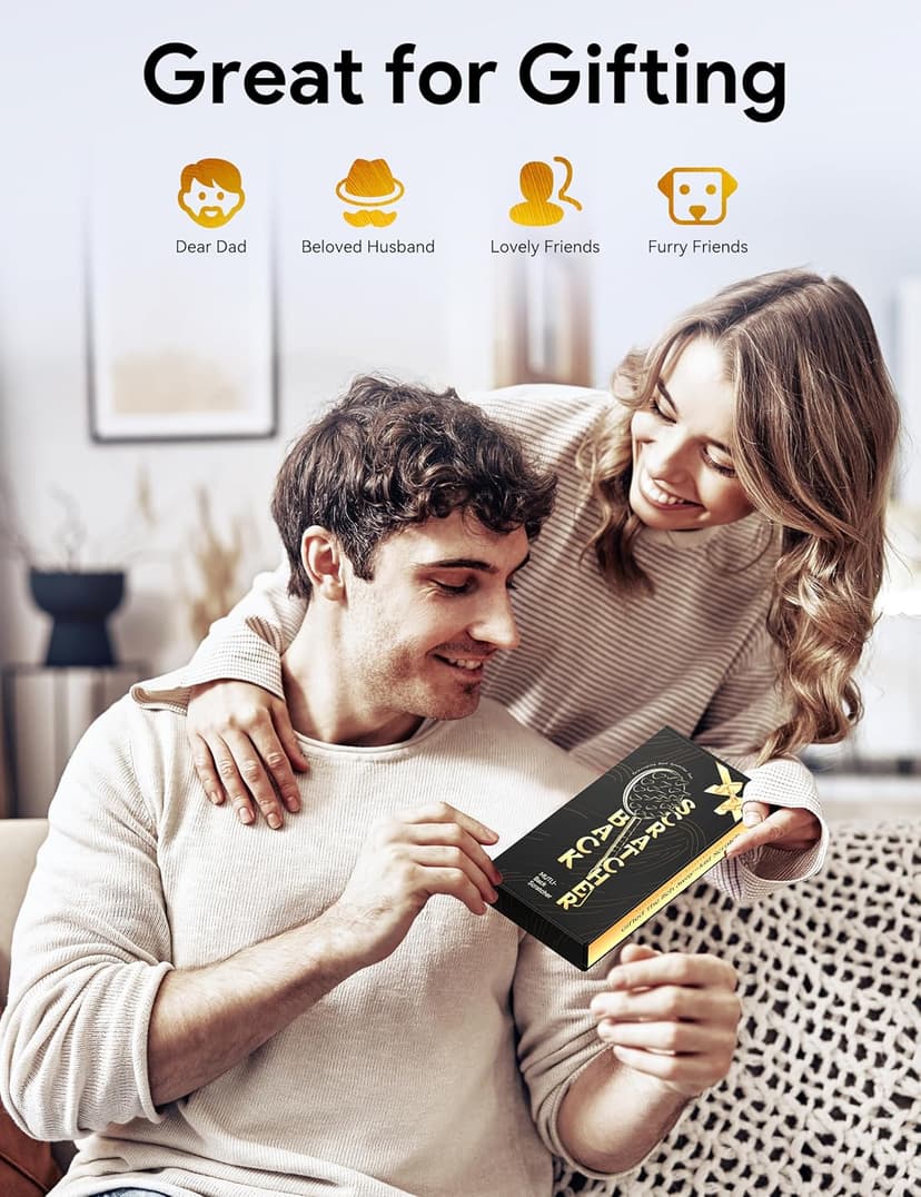 TUKUOS Telescoping Back Scratcher with 4Pcs Detachable Scratching Heads, Fathers Day Dad Gifts for Men Back Scratcher for Men/Dad/Women