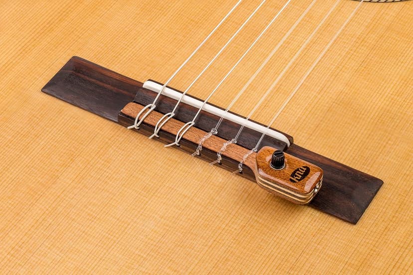 KNA NG-2 Portable Piezo Nylon String Classical Flamenco Guitar Pickup – Natural Acoustic Tone, Lightweight, Detachable, Onboard Volume Control, Passive No Battery Required, Easy Installation