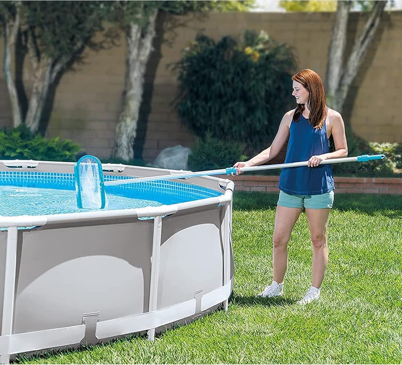 Intex 28003E Deluxe Above Ground Pool Maintenance Kit for Minimum 800 GPH Flow Rates with Vacuum, 110" Pole, Wall Brush and 24' Hose (Color May Vary)