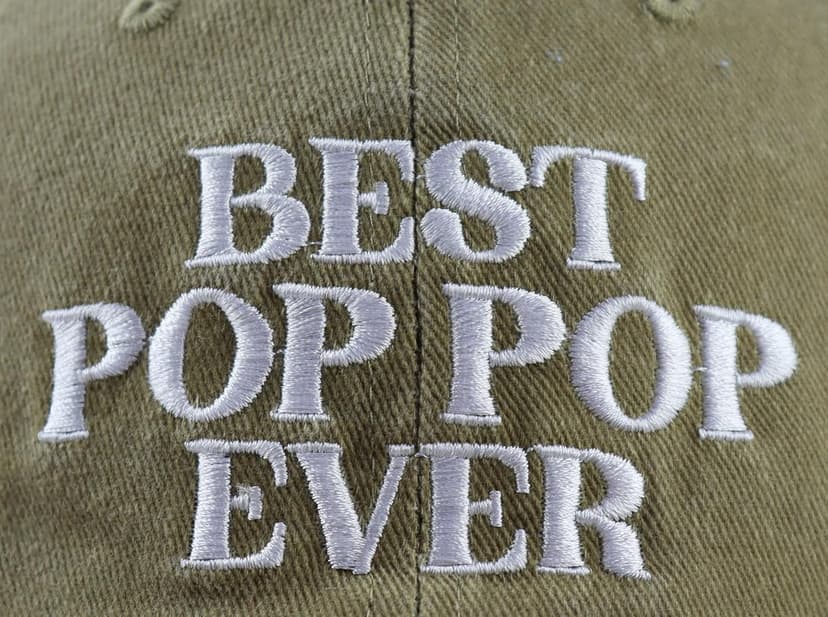 Best Pop Pop Ever Hats for Men Grandpa, Funny Adjustable Cotton Embroidered Dad Baseball Cap B0DPSPL9H4