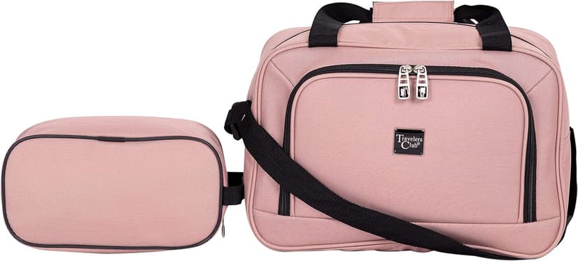 Travelers Club Midtown Hardside 4-Piece Luggage Travel Set, Rose Gold