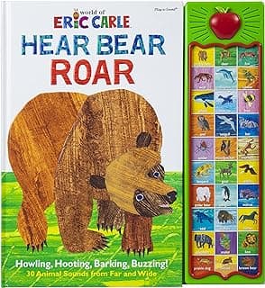 World of Eric Carle, Hear Bear Roar 30-Button Animal Sound Book - Great for First Words - PI Kids 1450874770