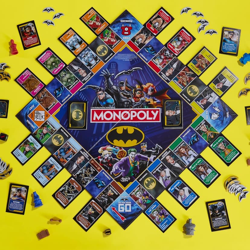Monopoly Batman Edition Board Game | Monopoly Game for Batman Fans | Ages 8 and Up | 2 to 4 Players | Family Games | Strategy Games for Kids and Adults (Amazon Exclusive)
