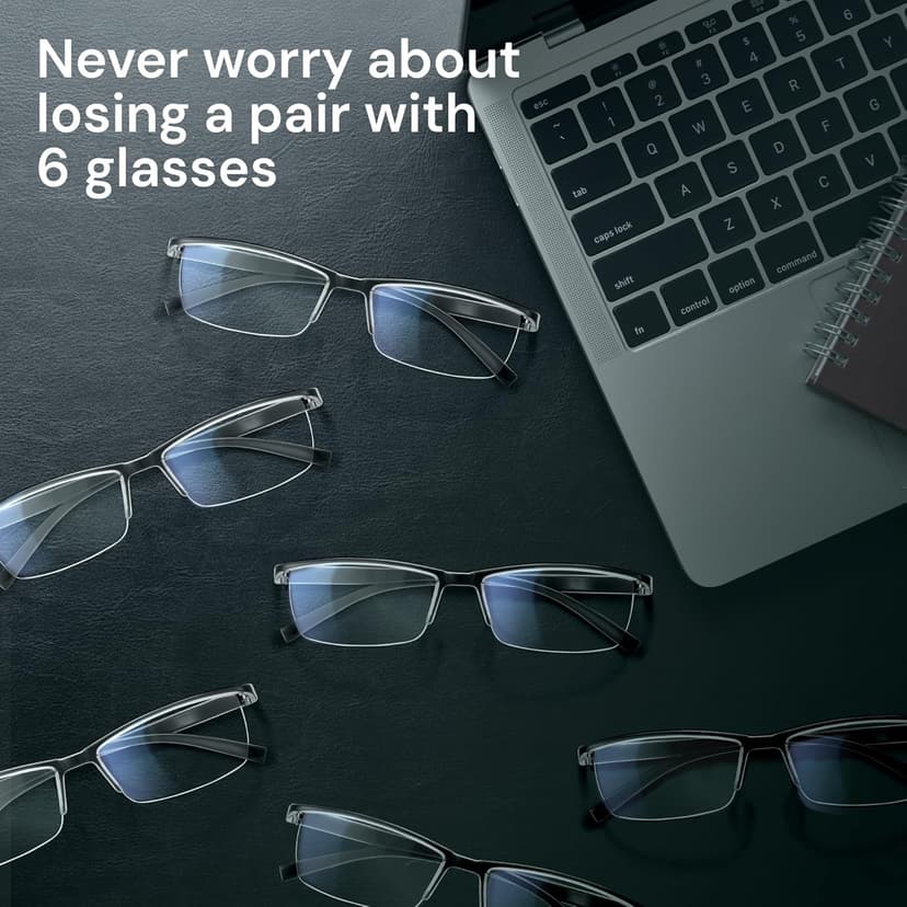 Gaoye Executive Style Reading Glasses Men - Durable Readers with Blue Light Filtering- Comfortable Fit with TR90 Frames