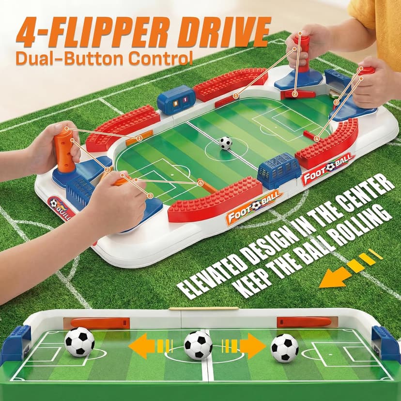Including 4 mini Balls, Interactive Soccer Toy Indoor Home, Party Game for Football Lover, Birthday Gifts for Boys Girls SMILESSKIDDO Mini Foosball Table Toy Age 4-12, Soccer Board Games for Kids B0GFW5N5TD