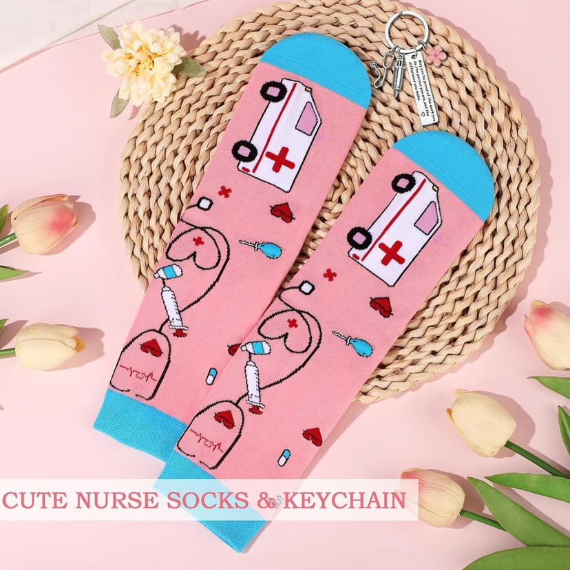 Nurses Week Gifts Birthday Gift for Nurses Gifts, Nursing Student with Canvas Bag Socks Affirmations Cards 16 Oz Can Glass DOGMEM Nurse Gifts Nurse Appreciation Gift Set for Women B0CY2C791K