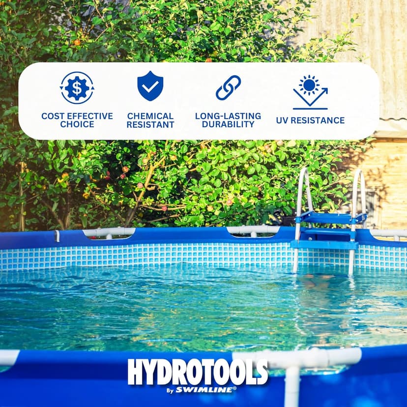 SWIMLINE HYDROTOOLS Wall Mounted Hanging Above Ground Pool Surface Skimmer Kit | Cleans Automatically, Attach To Inflatable Collars, Tubular & Metal Frame Pools | Maintenance Cleaner Floating Debris