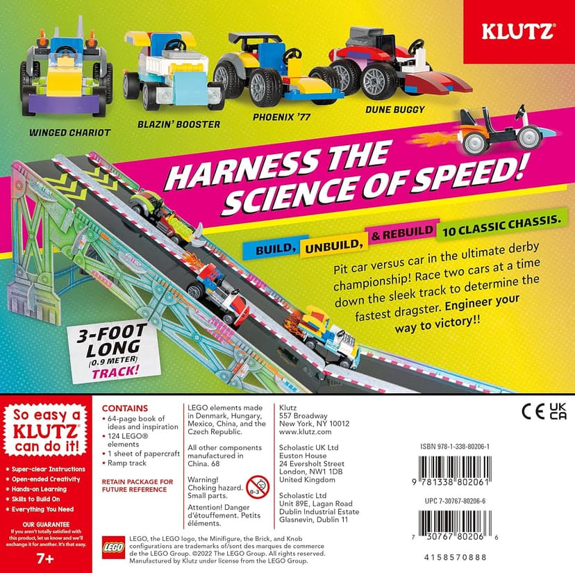 KLUTZ Lego Race Cars STEM Activity Kit, Small