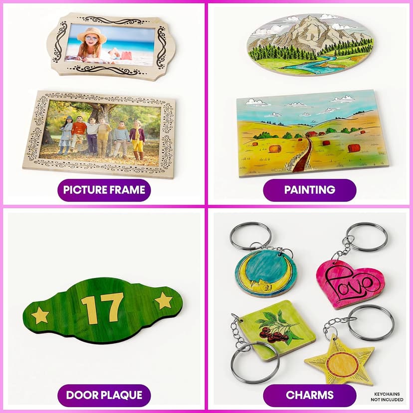 Craft Culture Beginners Wood Burning Kit for Kids, Teenage Boys & Girls - Christmas Gifts for Boy & Girl - Craft Projects Birthday Gift Idea for Children Teen Woodburning DIY Hobby Kits Art Activities