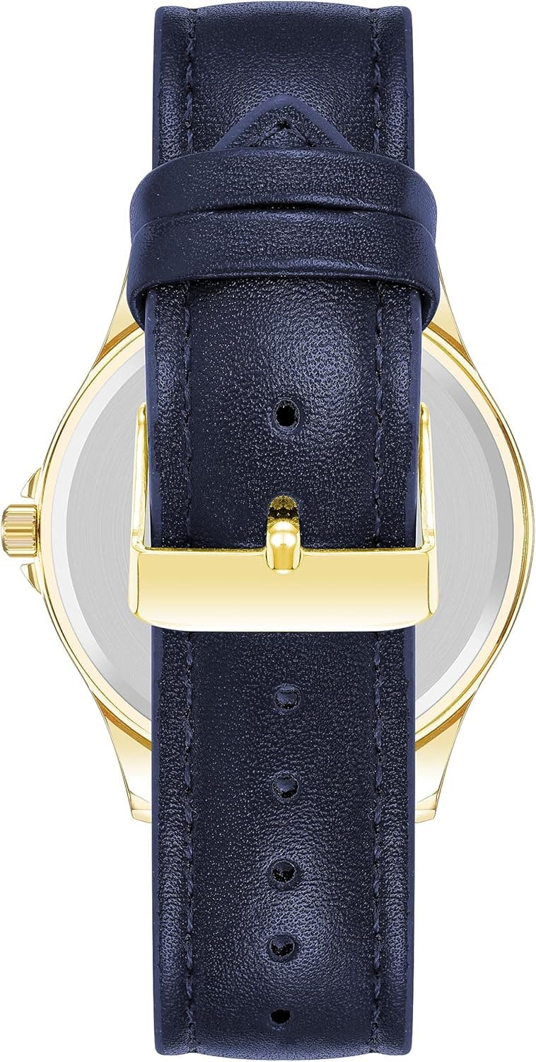 Amazon Essentials Men's Easy to Read 42mm Leather Band Analog Watch