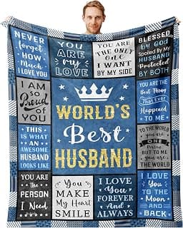 Gifts for Husband, Husband Birthday Gifts from Wife Blanket 60"x50", Cool Anniversary Wedding Gifts B0DJ7222F1