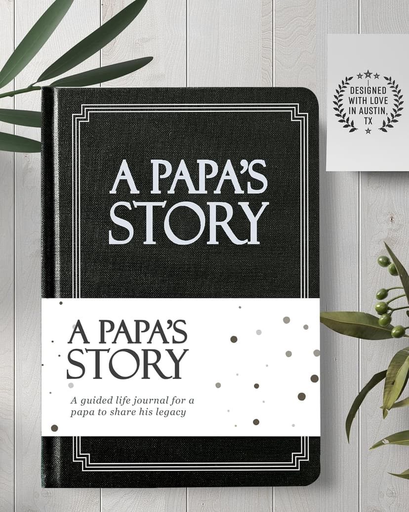 Papa's Life Story Journal (Hardcover): A Meaningful Keepsake for Papa to Share His Journey and Memories, Book Includes 250+ Prompt Questions, Sentimental Gifts for Father's Day, Birthday & Christmas B0D6B5SC9S