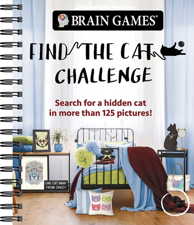 Brain Games - Find the Cat Challenge: Search for a Hidden Cat in More Than 125 Pictures! (Volume 2) (Brain Games - Picture Puzzles) 1645581543