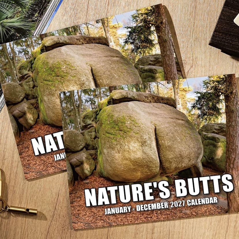 Gag Gifts - White Elephant Gag Gifts Calendar 2027, Nature Butts Calendar 2027 from January to December, 11'' x 8.5'', Gag Gift for White Elephant B0D9GBGSMZ