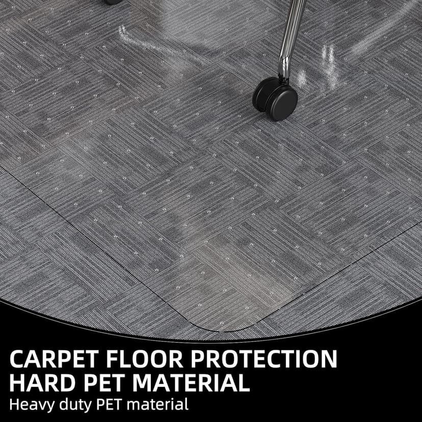 Office Chair Mat for Carpet, 32x48 Heavy Duty Clear Plastic Rolling Chair Mat for Carpet Floor, Under Computer Desk Chair Floor Mats Protector Carpeted Floors
