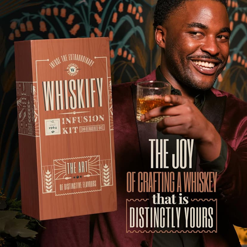 DIY Whiskey Gifts for Men - Infusion Kit & Whiskey Decanter Set with Botanicals - Bourbon Gifts for Men, Birthday Gift for Dad & Husband, Cocktail Maker for Christmas & Valentines Day by Whiskify