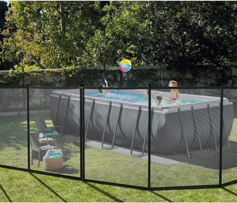 VINGLI Swimming Pool Fence for Ground and Above Pool Safety Fencing, Black (4×72FT)