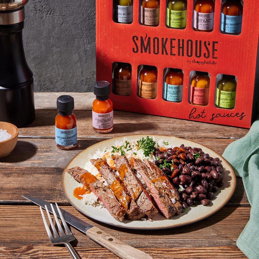 Hot Sauce Mini Bottle Collection, Tasting Set, Flavor Sampler, Gourmet Food Gift, Gift for Men, Dad, Foodies, Spice Lovers Smokehouse Gourmet Hot Sauce Gift Set, Hot Sauce Variety Pack, Set of 10 B08TDPSCDY