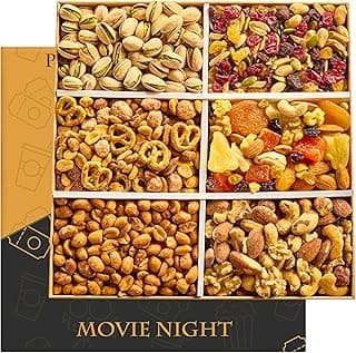 Luxurious Treats Nuts Gift Basket Gourmet Holiday Nut Box Healthy Care Package, Movie Night