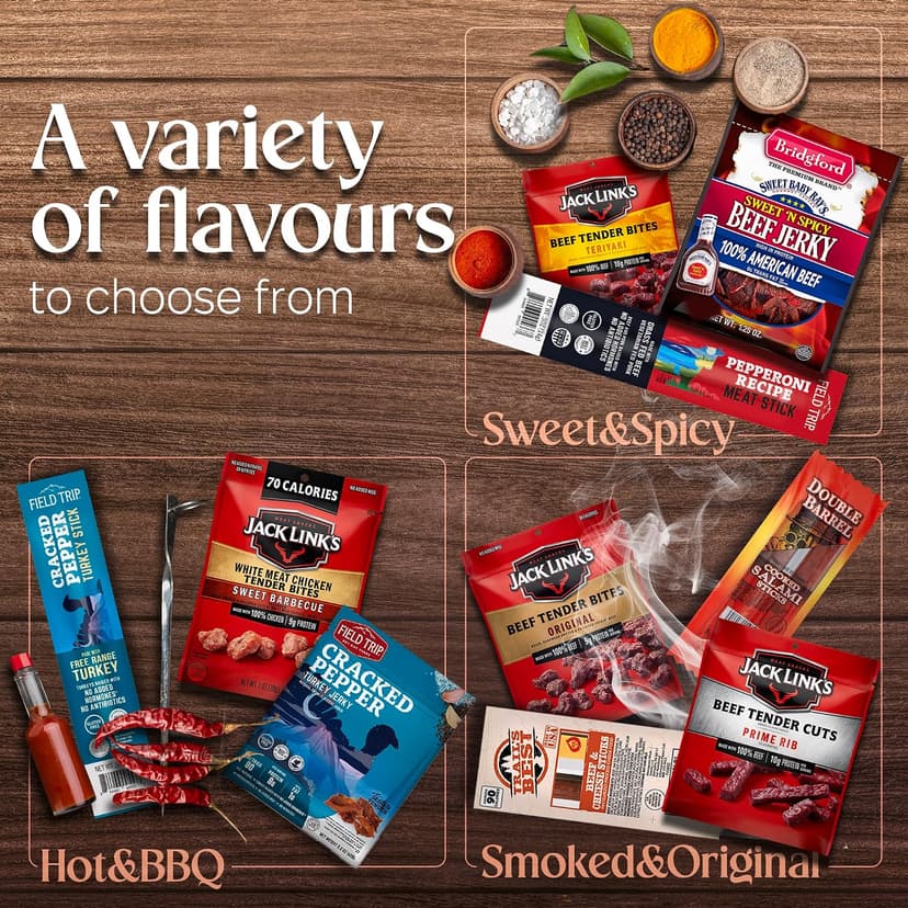 Beef Jerky Gift Baskets For Men - Meat And Cheese Gift Baskets, Birthday Gifts For Men Who Have Everything With Beef Jerky Variety Pack - Gifts For Dad & Care Package