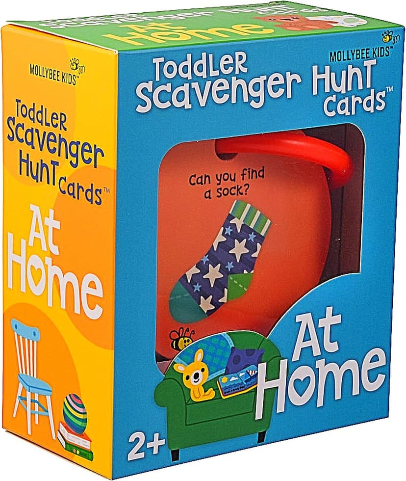 MOLLYBEE KIDS Toddler Scavenger Hunt Cards at Home, Toddler Activity, Ages 2, 3, Indoor Scavenger Hunt Game