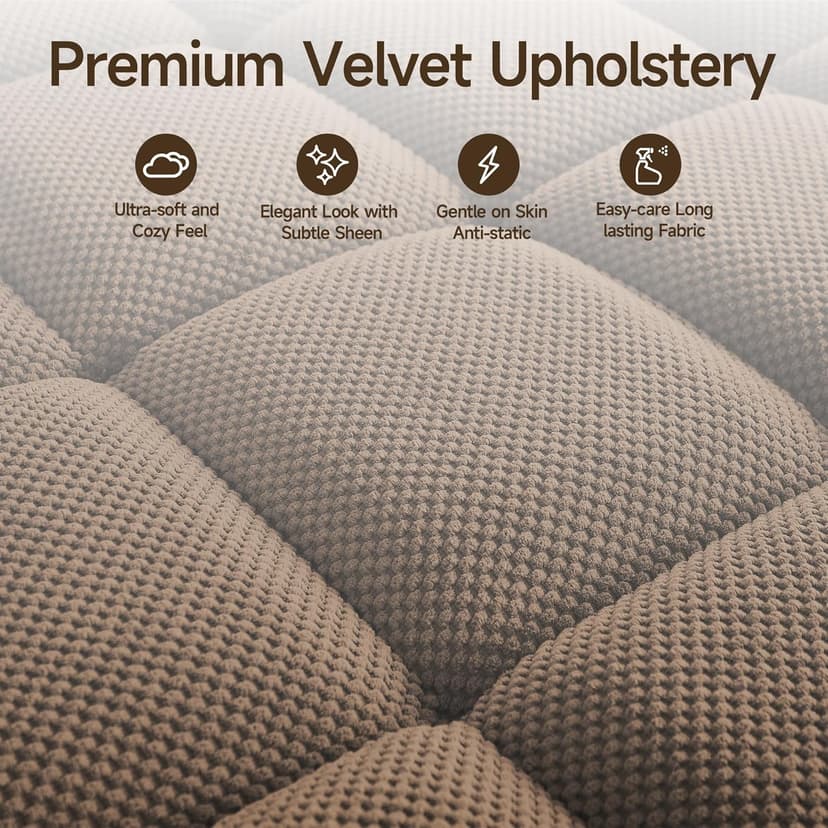 41.7" Oversized Chaise Lounge Chair Indoor, Boucle Upholstered Sofa Bed with Adjustable Backrest, Deep Seat Reading Chair, Sofas Couches for Living Room, Storage, Cup Holders & 360° Swivel Side Table
