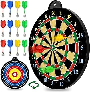 Magnetic Dart Board - 12pcs Magnetic Darts - Excellent Indoor Game and Party Games - Gifts for 5 6 7 8 9 10 11 12 Year Old Boy Kids