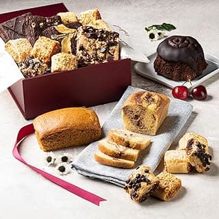 Dulcet Gift Basket - Beautiful Designed Box with Magnetic Closing Clasp - Gift Basket with Freshly Baked Gourmet Goods Each Individually Wrapped - Personalized Notes Included.