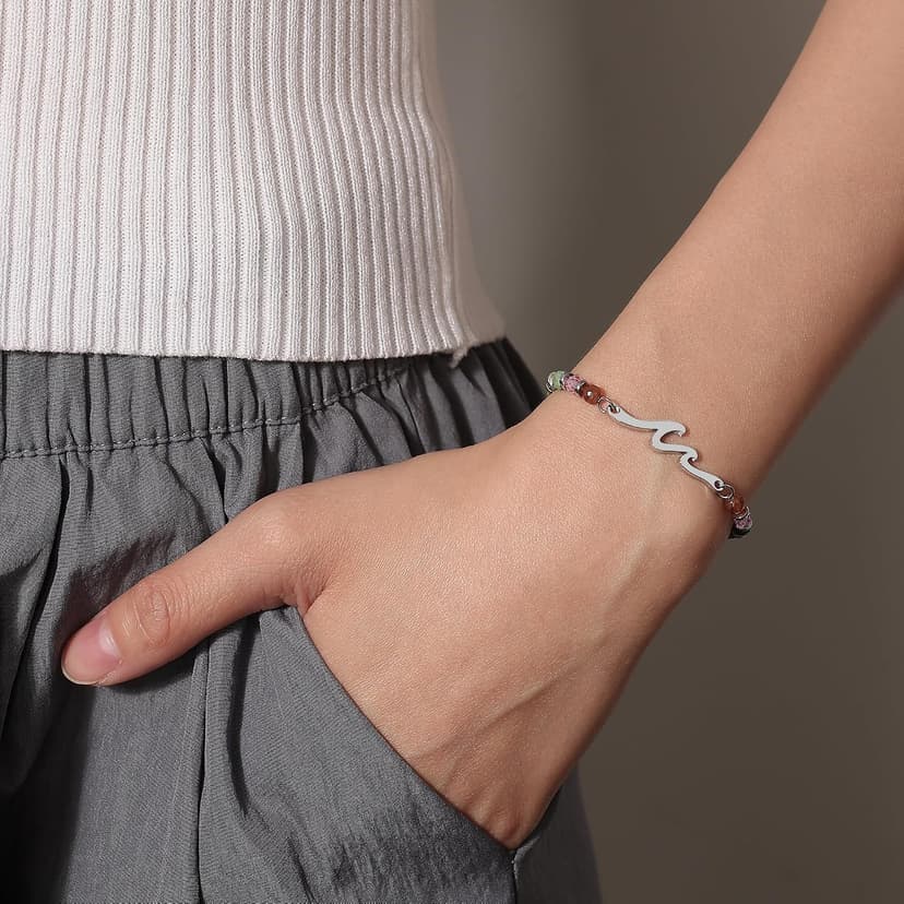 TONY & SANDY Friend Gifts for Women, Unique Birthday Gifts for Women, Sister Gift from Sister, Wave Bracelet, Christmas Stocking Stuffers for Woman Female, Bestie Friendship Bracelets B0FLY7Z4HJ