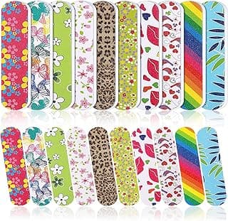 Colorful Emery Boards for Manicure Pedicure, Travel Size, Professional Salon Filing Tool, Disposable Fingernail Shaping Sumind 100 Pack Mini Nail Files Double Sided Bulk,2.36 x 0.59 x 0.16 Inch B086YF7PZP