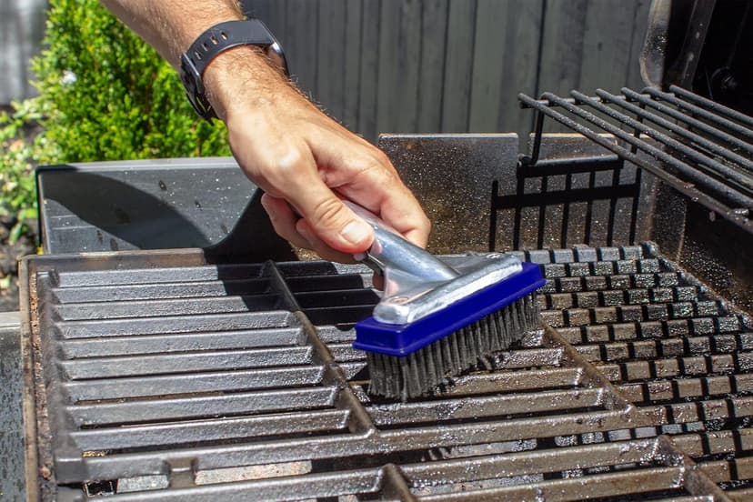 Poolmaster 20178 5-Inch Aluminum-Back Swimming Pool Algae Brush with Stainless Steel Bristles, Classic Collection