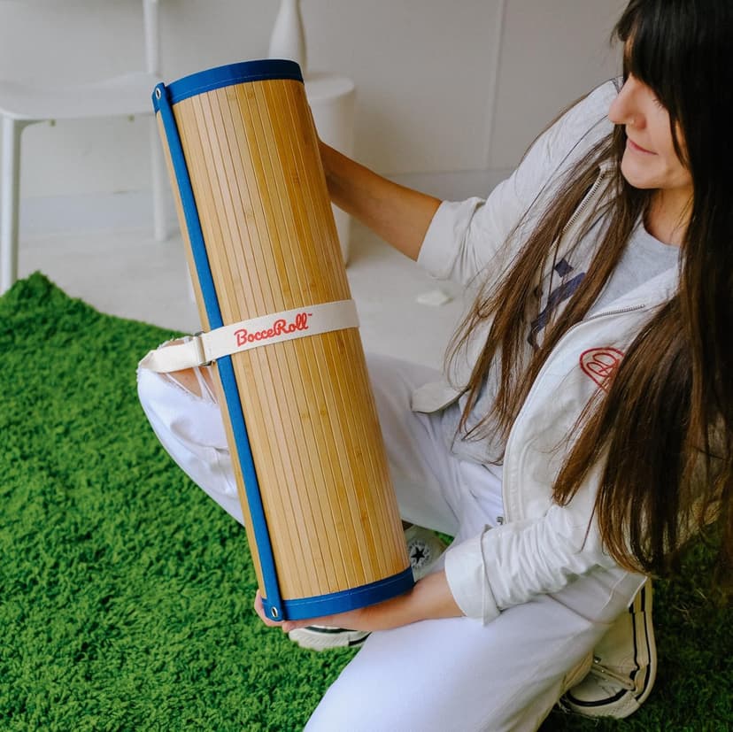 Yard Game – Modern Bocce Ball Set with Ramp & Targets | Portable BocceRoll Lawn Game for Backyard & Beach | Premium Wooden Bocce Game for Family & Party Play